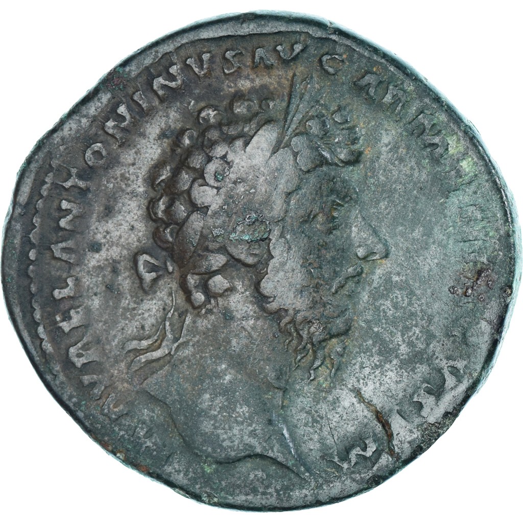 [#1172342] Coin, Marcus Aurelius, Sestertius, 165-166, Rome, VF, Bronze, RIC:923