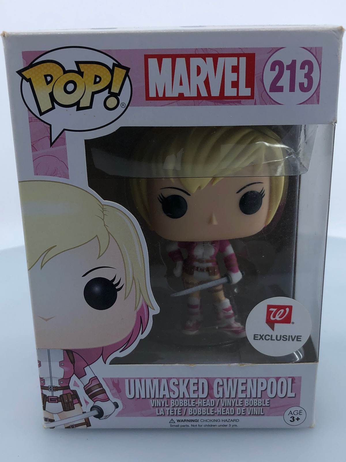 Funko POP! Marvel Gwenpool Unmasked #213 Walgreens Exclusive DAMAGED BOX