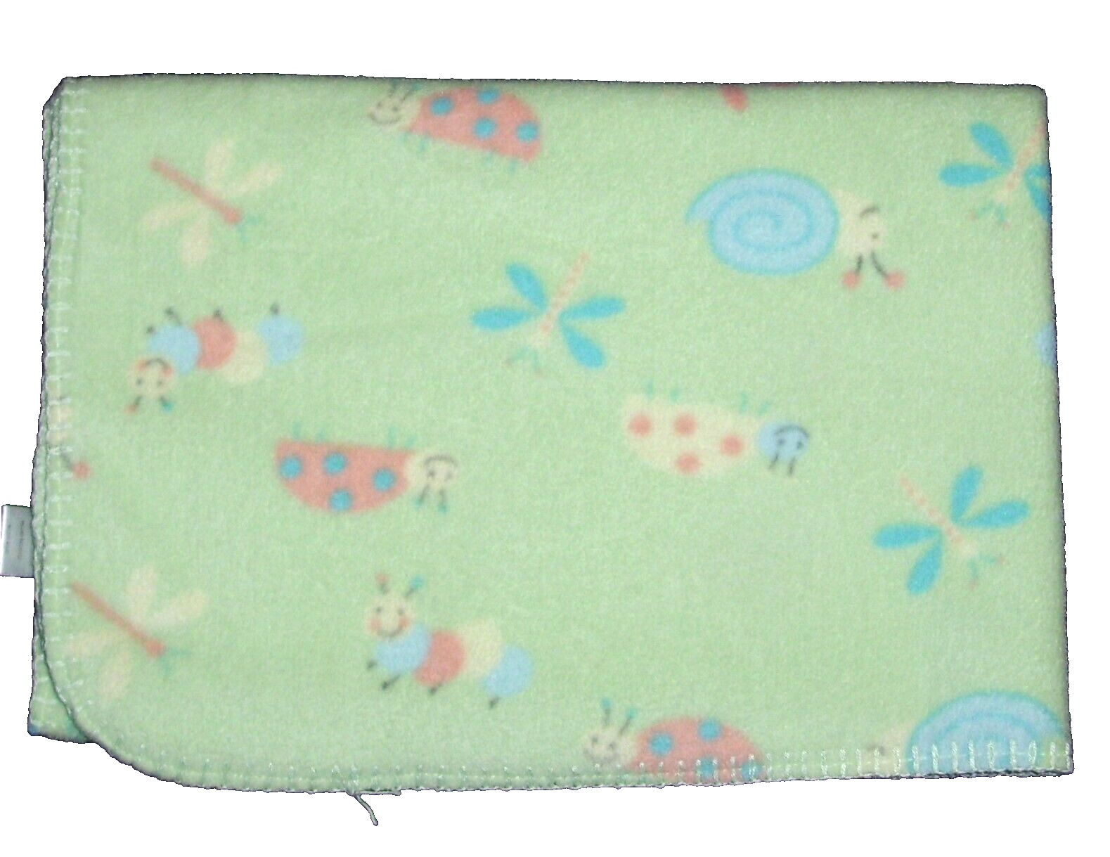 Circo Target Fleece Green Caterpillar Snail Ladybug Dragonfly Baby Blanket