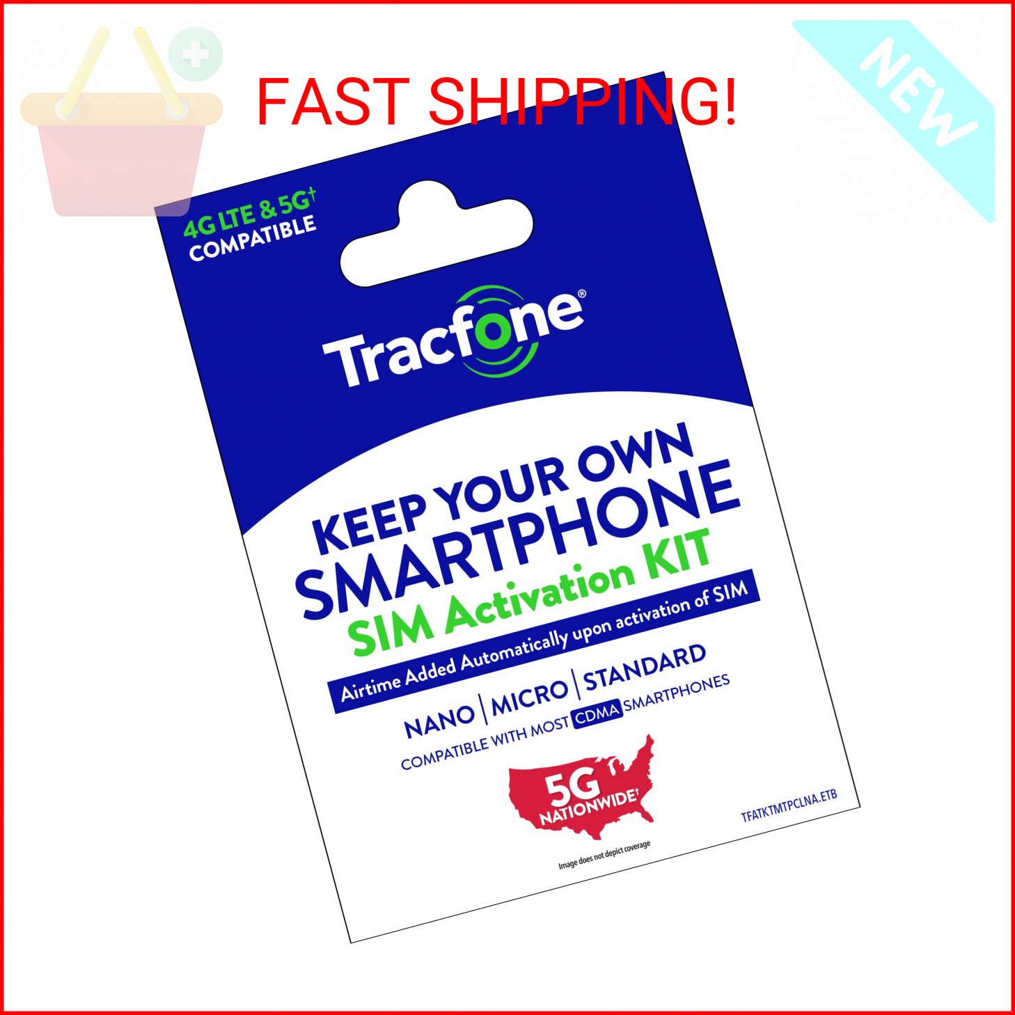 Tracfone Prepaid Sim Card Kit (Universal)