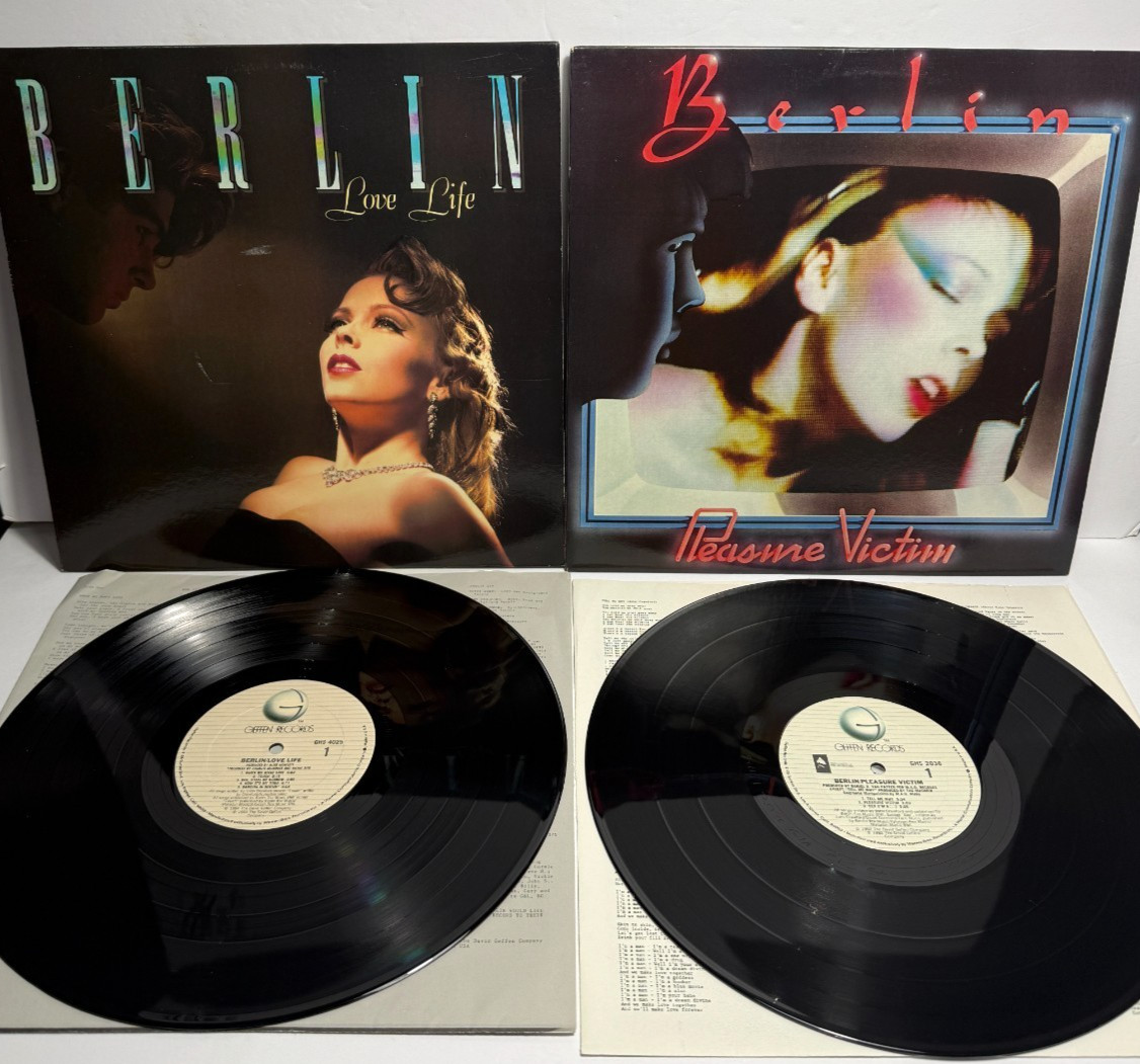 TWO Berlin- Vinyl LP's - Pleasure Victim & Love Life - No More Words - Both NM