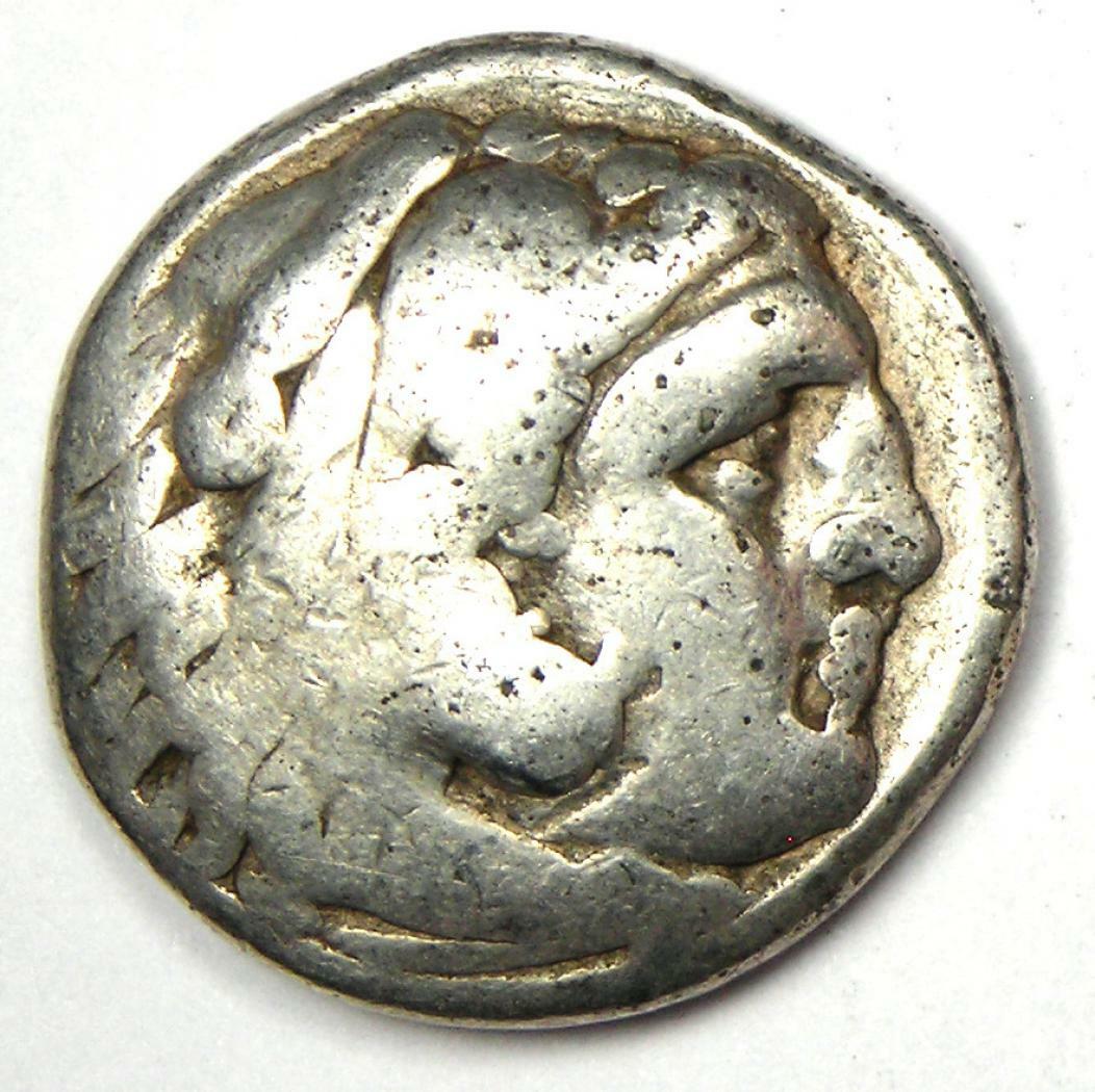 Ancient Alexander the Great AR Drachm Silver Coin 323 BC - Fine / VF Condition