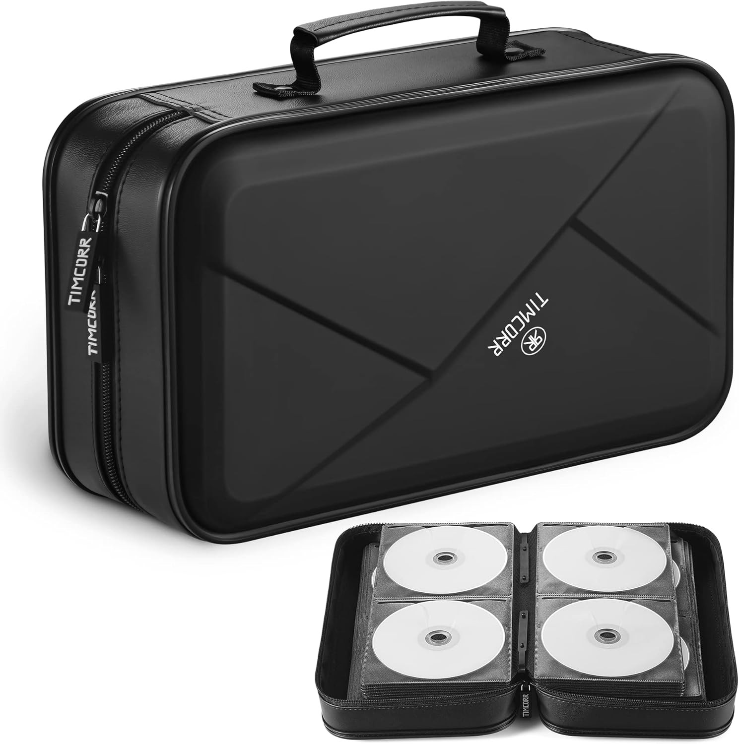 CD Case DVD Holder Storage: 11.81 inches x 6.89 x 4.13 inches, Black 