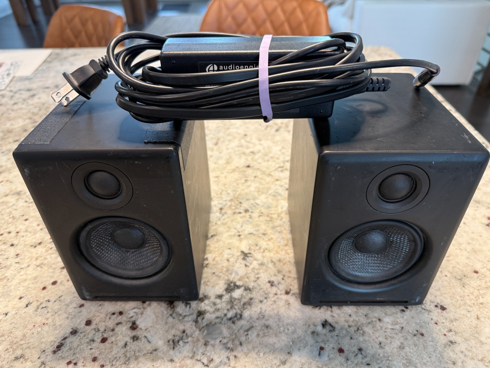 Audioengine A2+ Black Wired Desktop Speakers A2 Plus w/ Power Supply