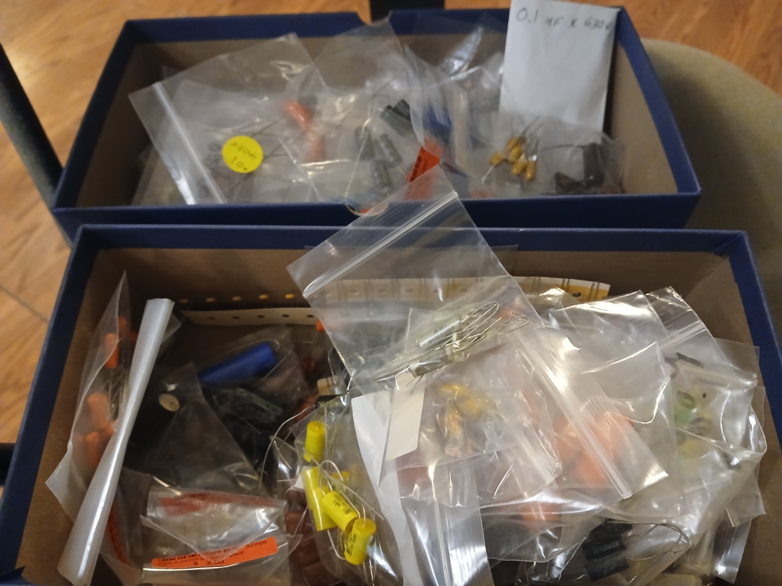 HUGE LOT of Vintage Radio TV Electronics Repair Parts Knobs Resistors Capacitors