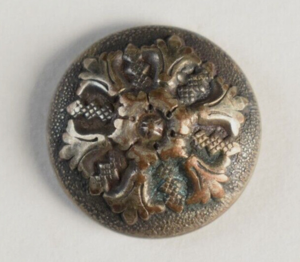 1835-40 William H. Jones Silver Graphical Flowers Button R170