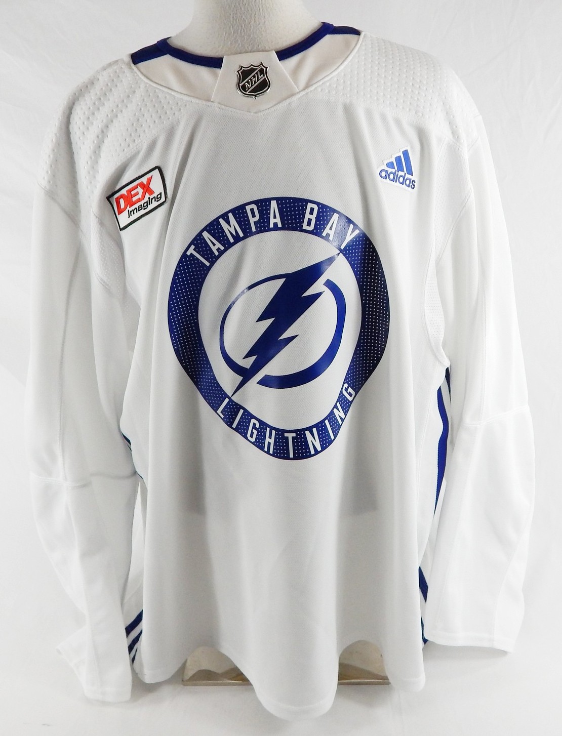 2023 Tampa Bay Lightning Phillipe Myers #5 Game Used White Practice Jersey TC 3