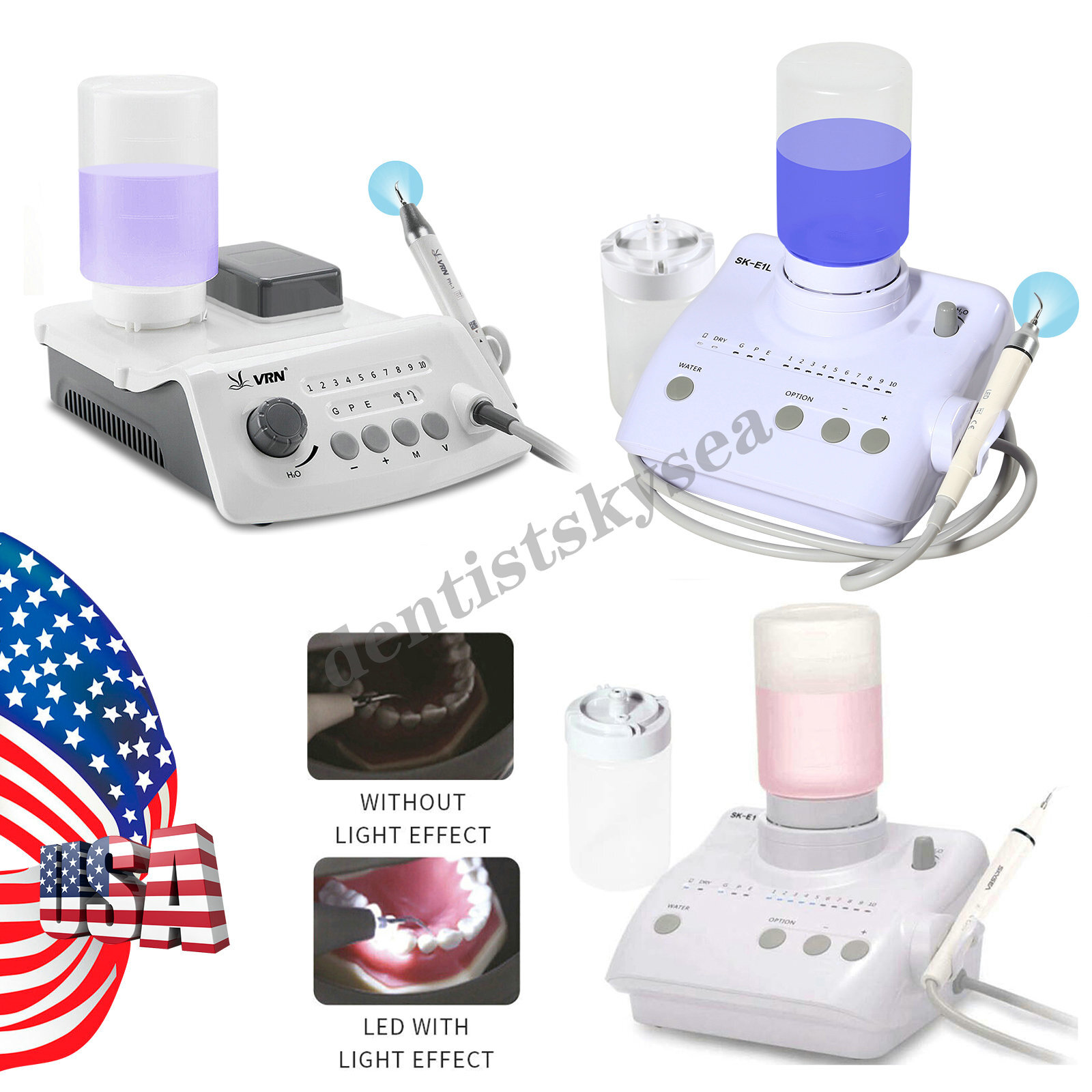 Dental Ultrasonic Scaler With Detachable Handpiece Auto Water Supply For EMS UPS