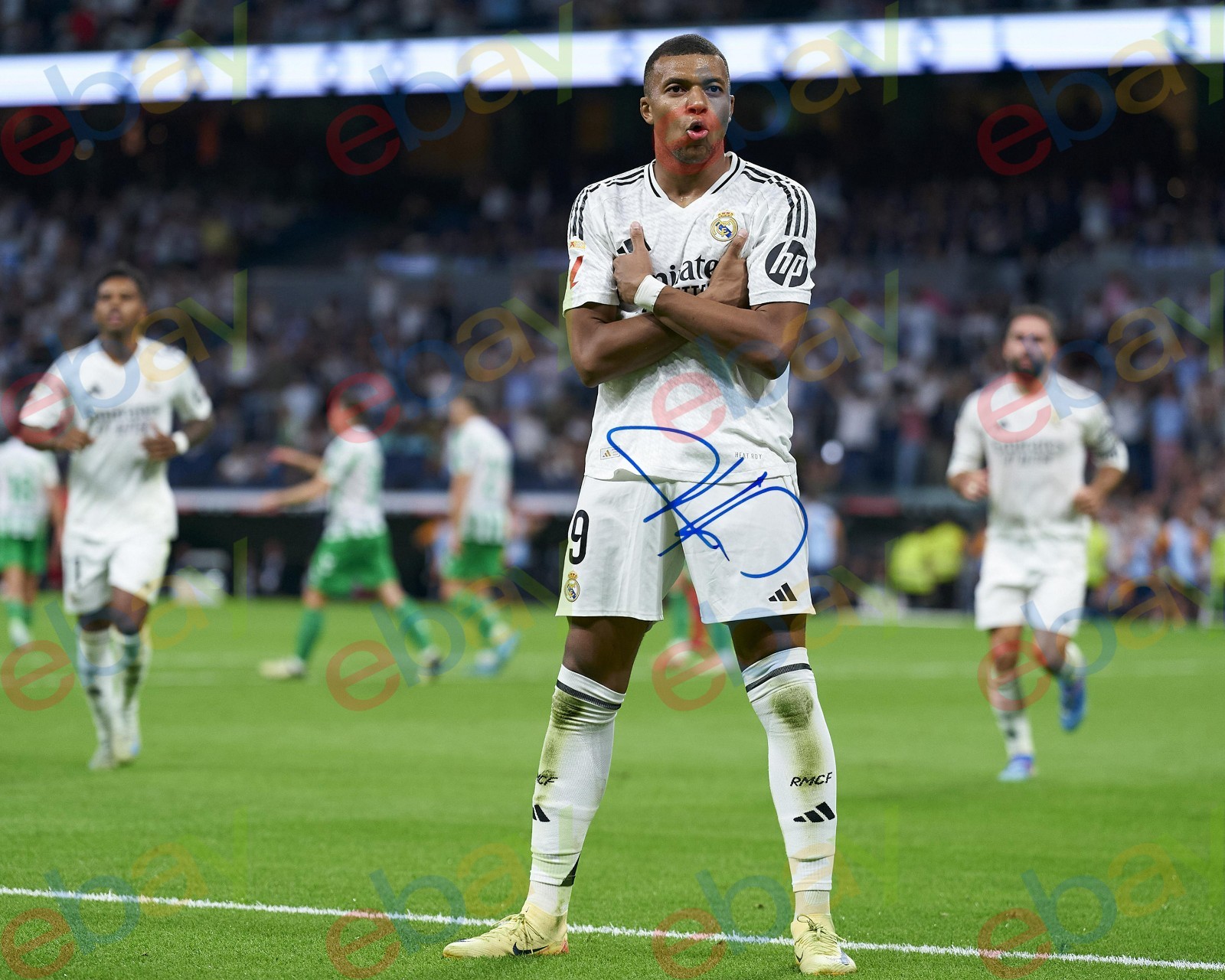 Kylian Mbappe - REPRINT auto signed 8x10 Photo Real Madrid and former PSG