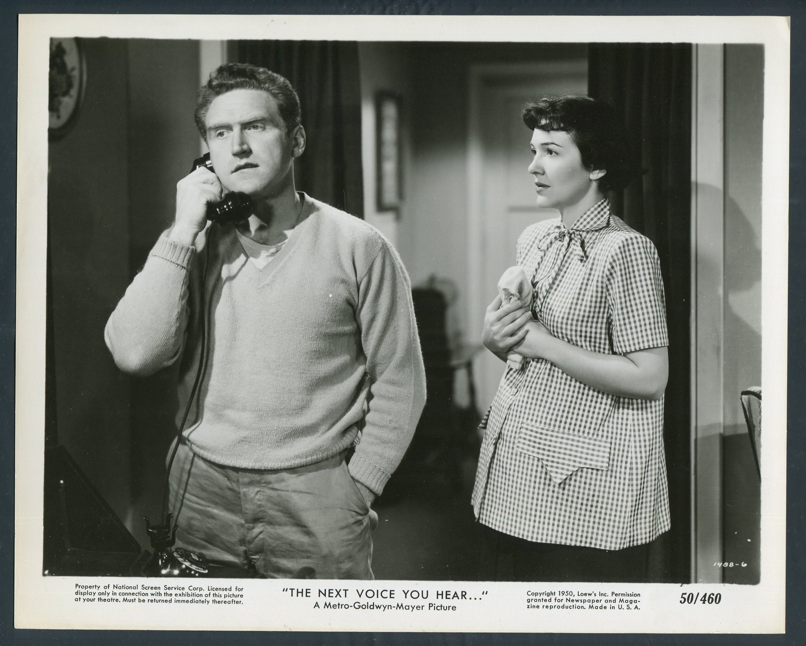 JAMES WHITMORE NANCY DAVIS in The Next Voice You Hear '50 TELEPHONE REAGAN