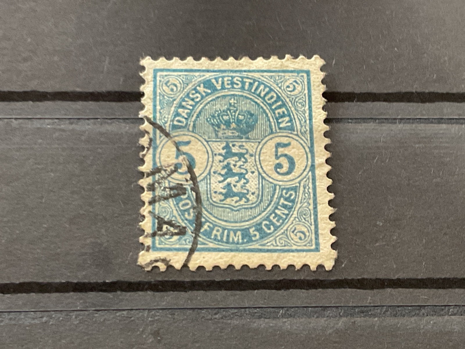 Danish west indies 1900 5 cents used stamps B3362