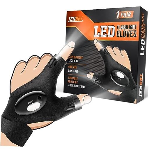  Valentines Day Gifts for Him, Flashlight Gloves Valentine Gifts for Men, Mens 