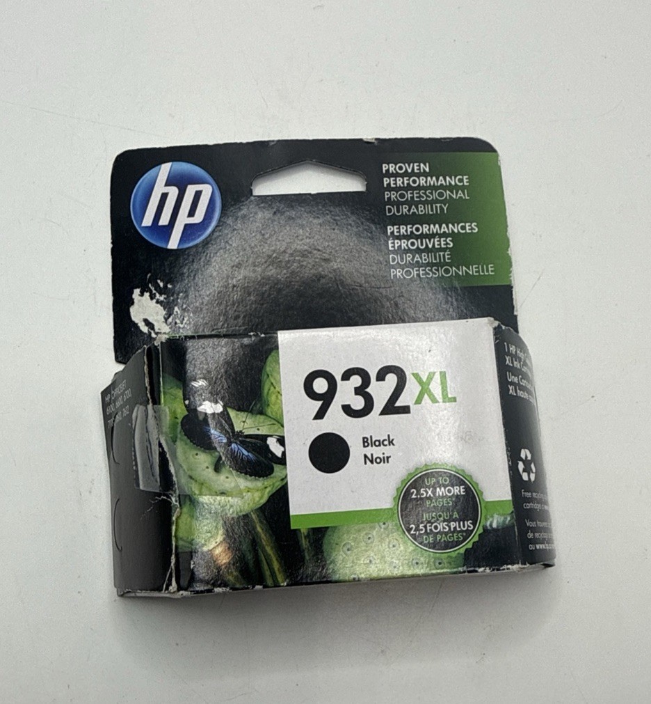 HP 932XL Black Ink Cartridge Genuine OEM CB414AN High Yield New/Sealed Exp 10/18