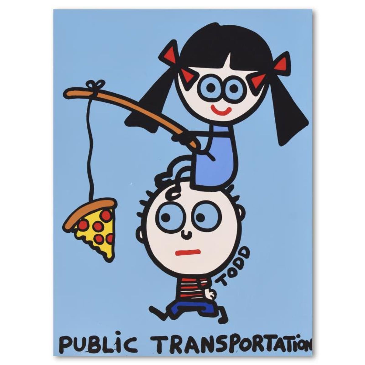 Todd Goldman, "Public Transportation" Original Acrylic Painting on Gallery Wrapp