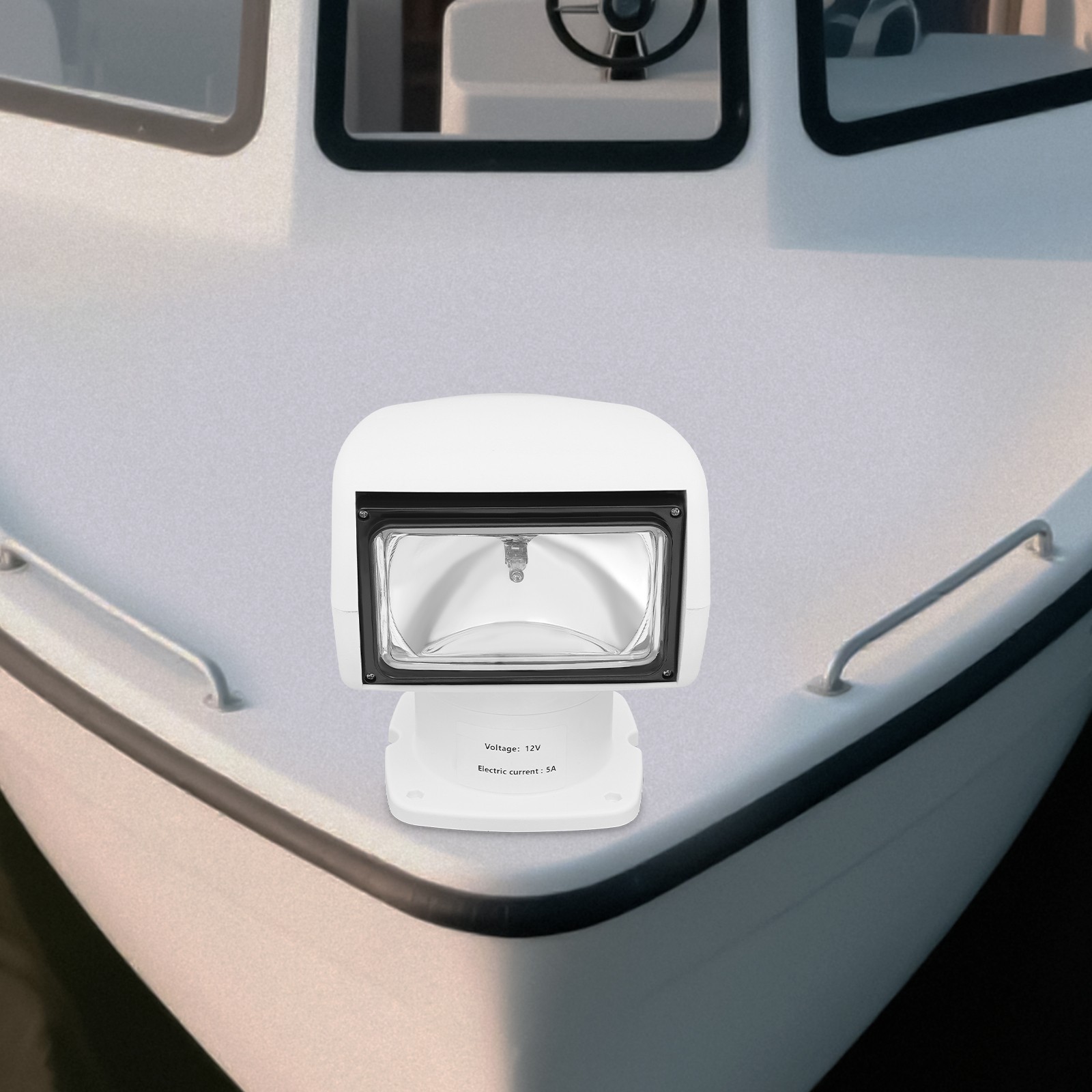 Boat Spotlight with Remote Control, Yacht Searchlight,12V 100W Searchlight