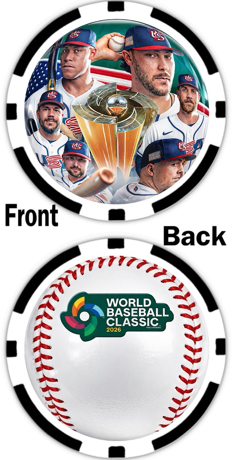 2026 WORLD BASEBALL CLASSIC - TEAM USA   COMMEMORATIVE POKER CHIP - 2026 WBC