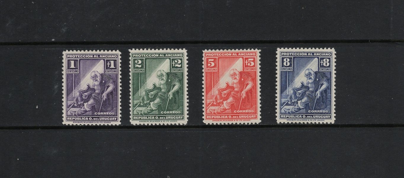 T0360   Uruguay  1930   Fund for the Aged   4v.   MH