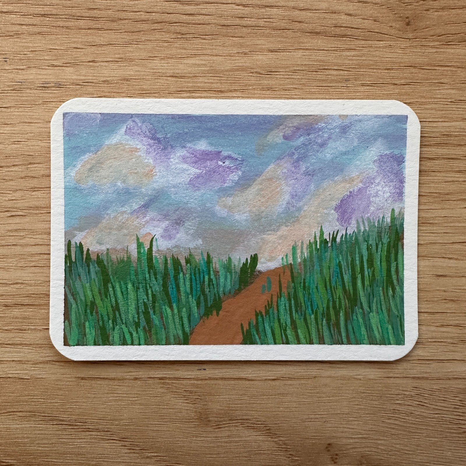 Original ACEO, original painting, landscape painting, 2.5 x 3.5 cute aceo