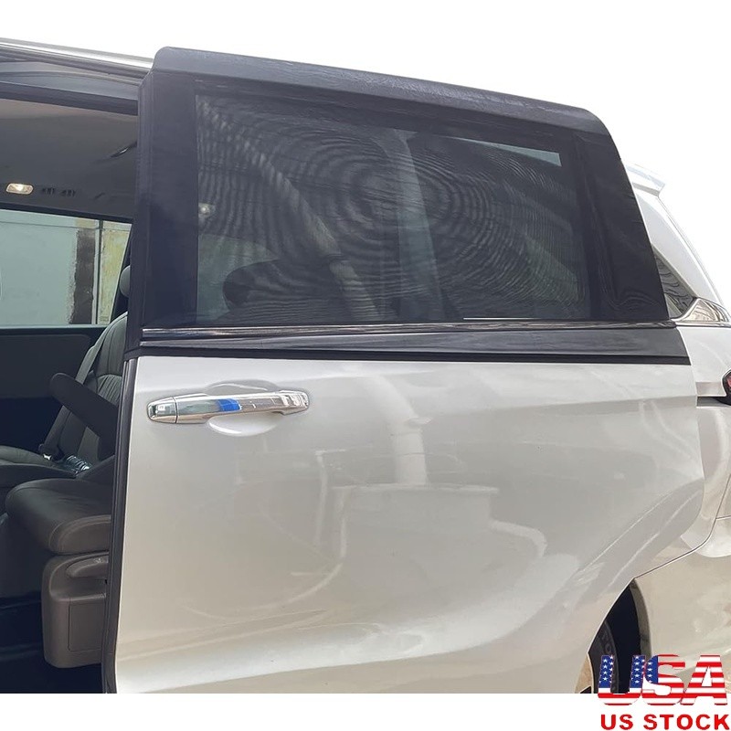 MPV Sliding Door Sunshade 2Pack Elastic Mesh UV Protection Easy Install New