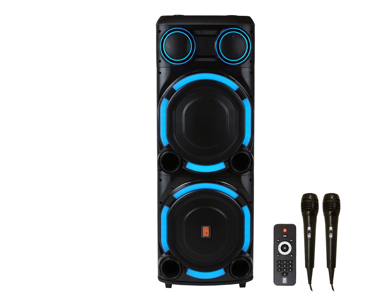 MR DJ VEGAS+ Dual 15” Powered Bluetooth DJ Speaker 6500W Active PA System