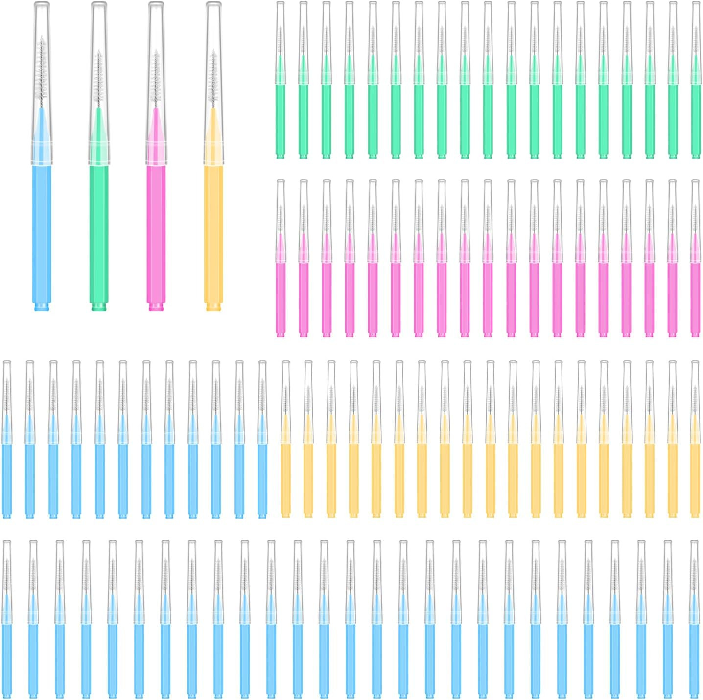 100PCS Interdental Brushes between Teeth for Braces, Flossers Brush Cleaner, Ort