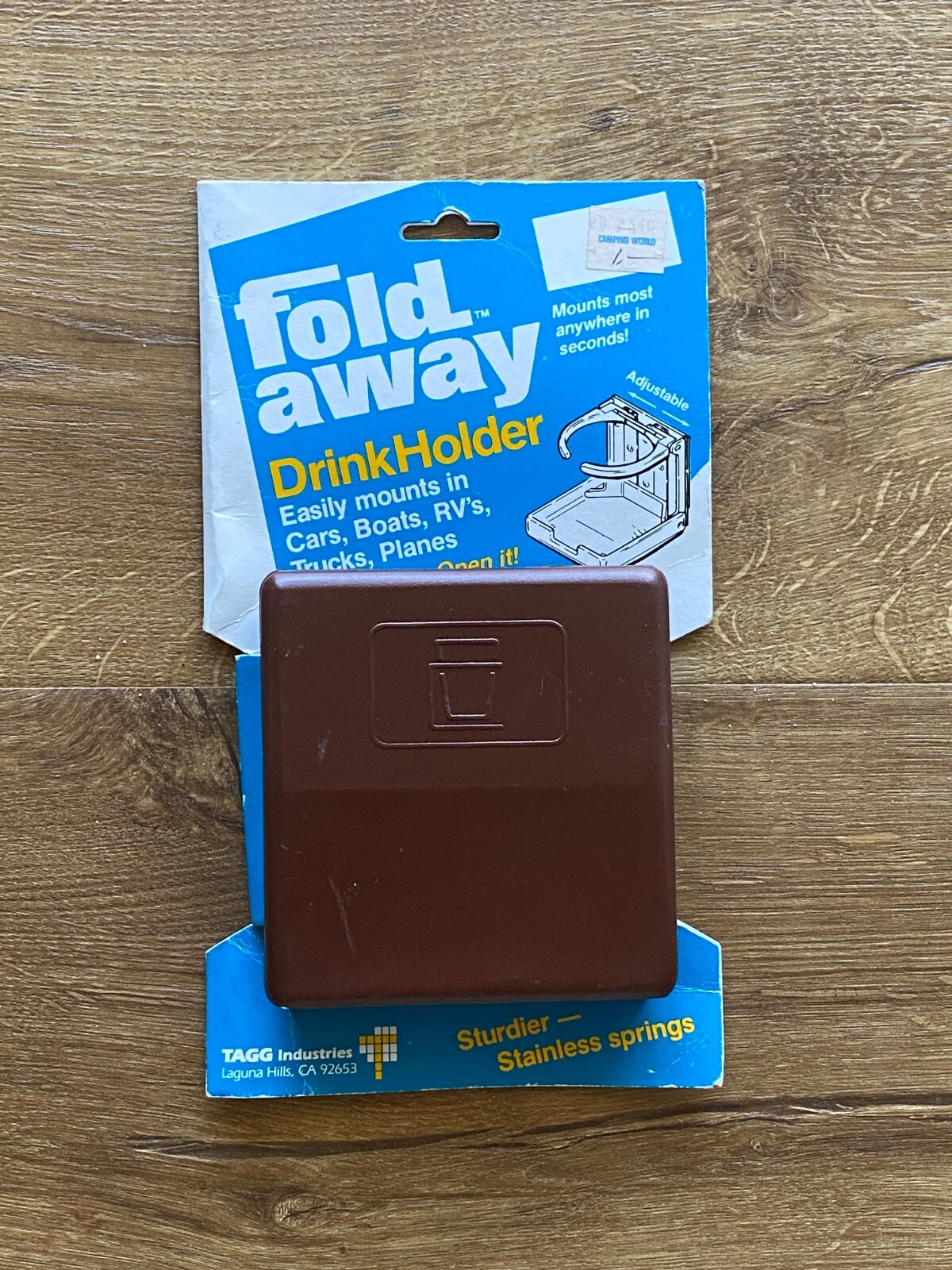 Vintage Tagg Industries Fold Away Drink Holder BRAND NEW in Package RARE