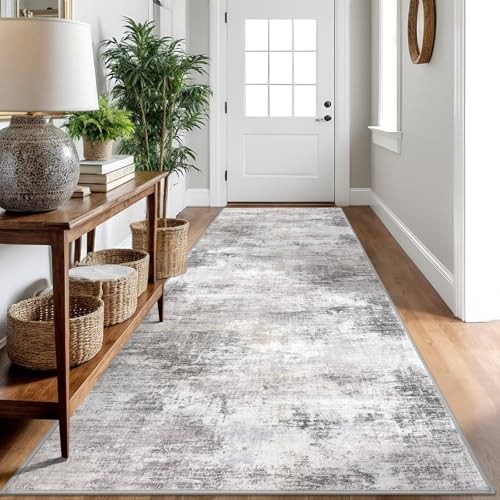  Abstract Runner Rug 3x10 Ft Washable Runners for Hallways, Non Slip Kitchen 