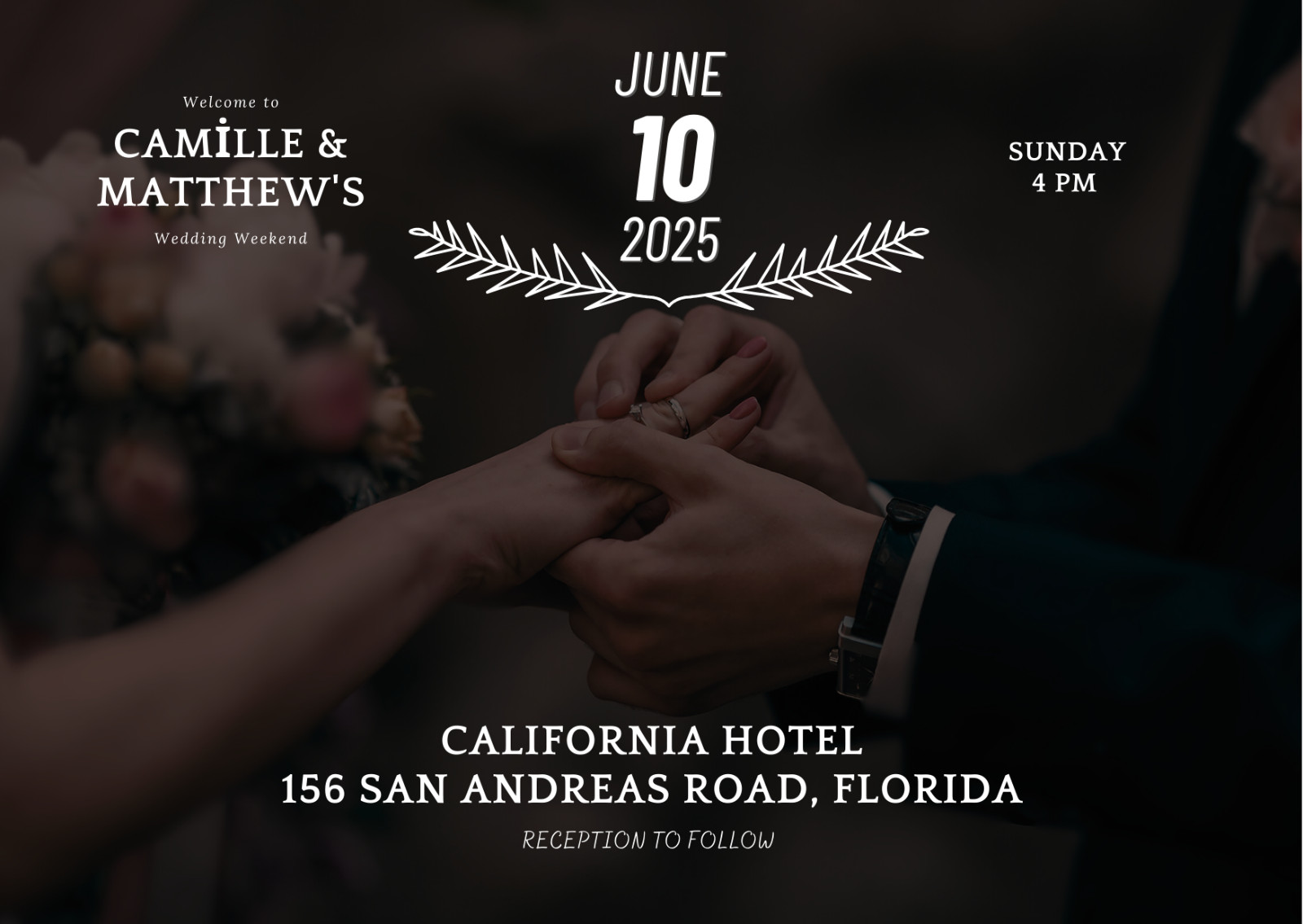 Modern Wedding Invitation Template | Bride Theme | Printable Digital PDF