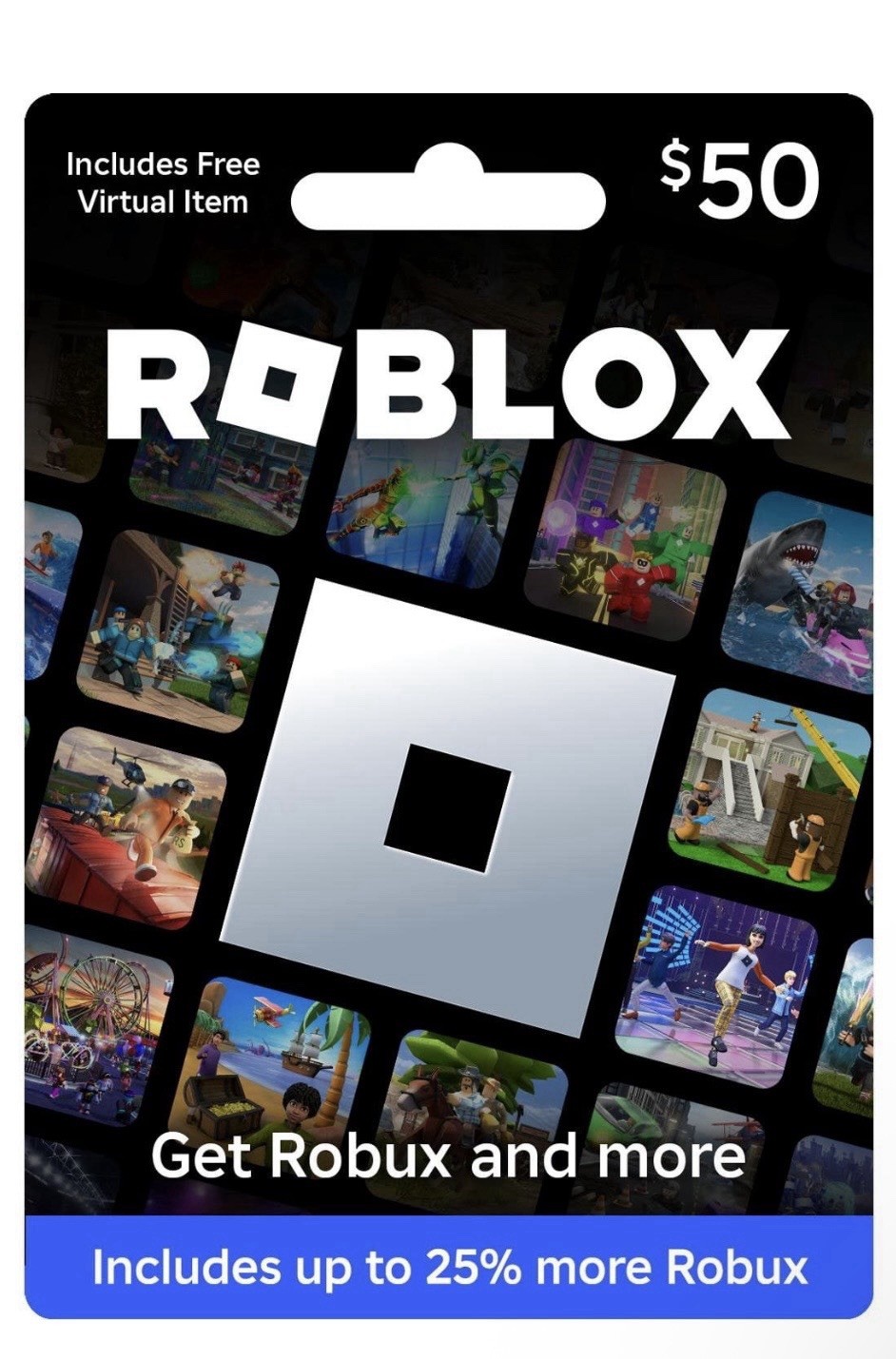 Roblox $50 Gift Card includes Virtual item Gift Card Roblox Game