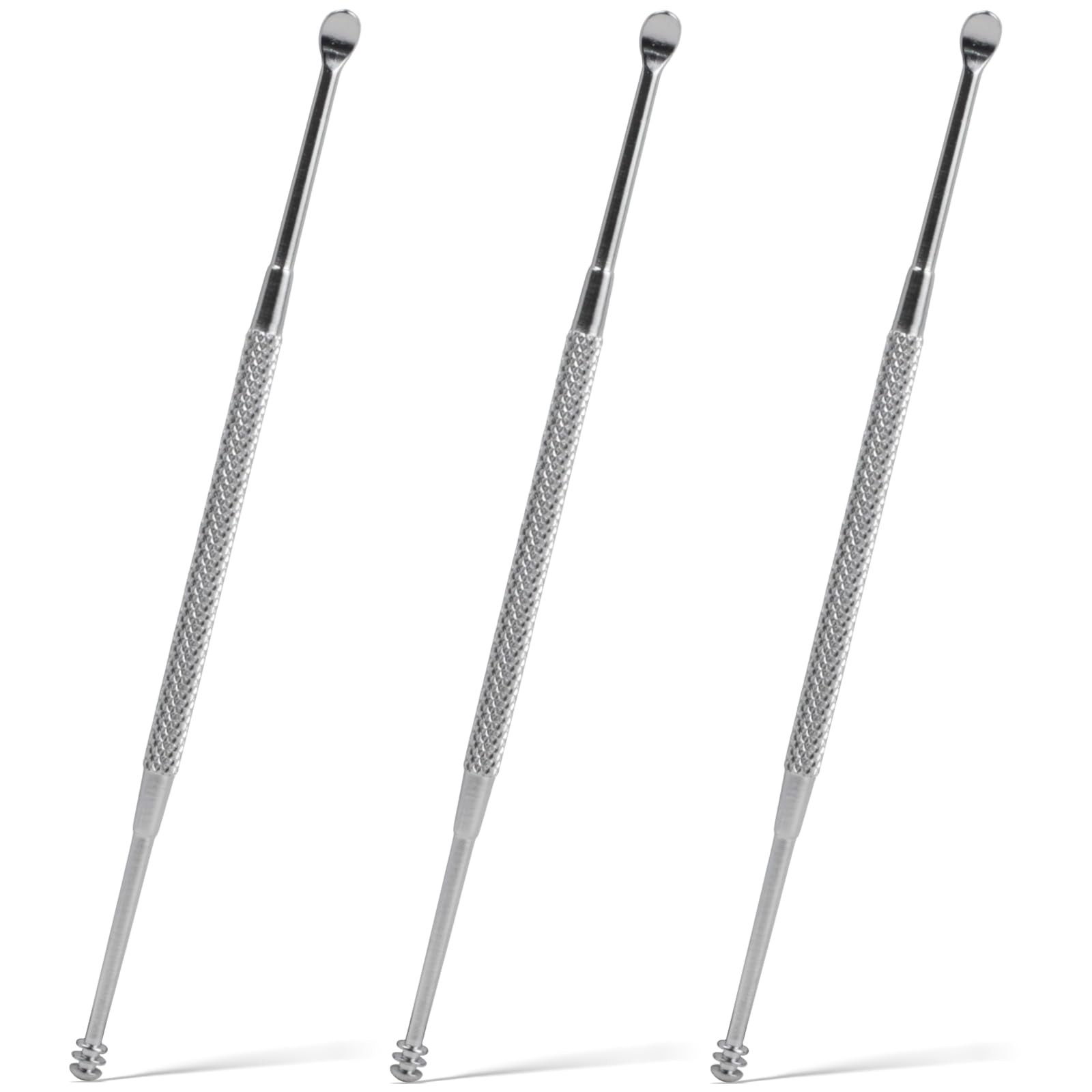 3PCS Stainless Steel Earwax Remover Spoon, Ear Pick Scraper Cleaner Tool 