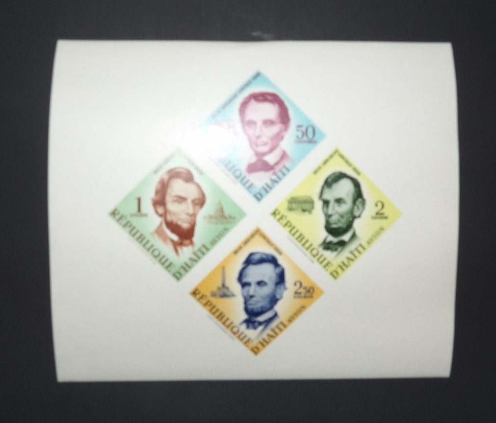 HAITI SCOTT #C144A ABRAHAM LINCOLN SOUVNEIR SHEET MNH SET OF 1