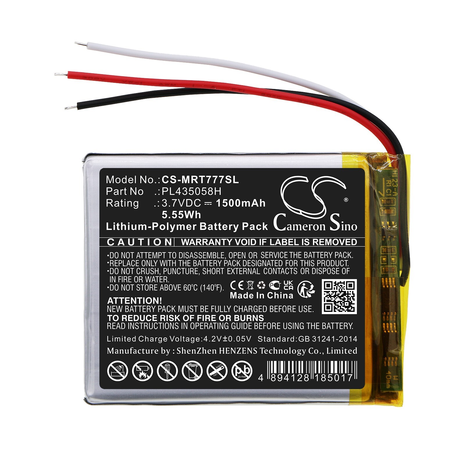 BATTERIE 1500mAh Type PL435058H For RoadMate 7771T-LMB RM7771T-LMB