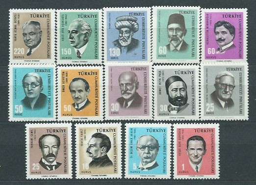 Turkey - Mail 1965 Yvert 1755/68 * Mh Characters
