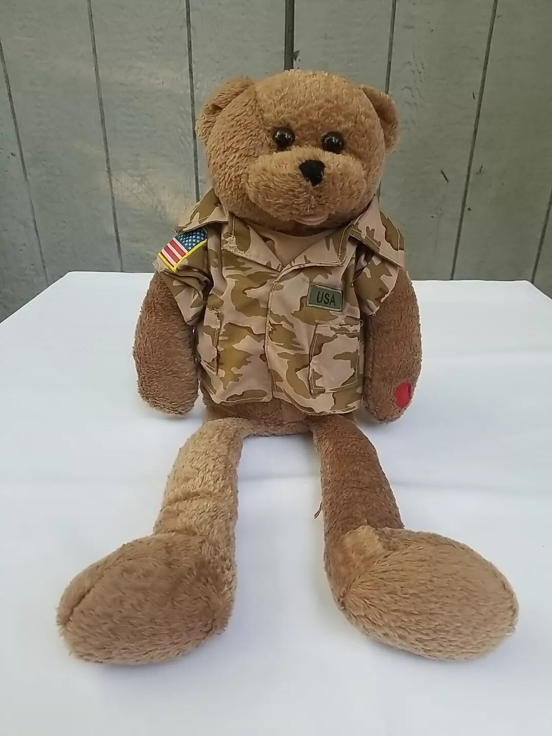 Chantilly Lane Military Camo Bear, Non Working