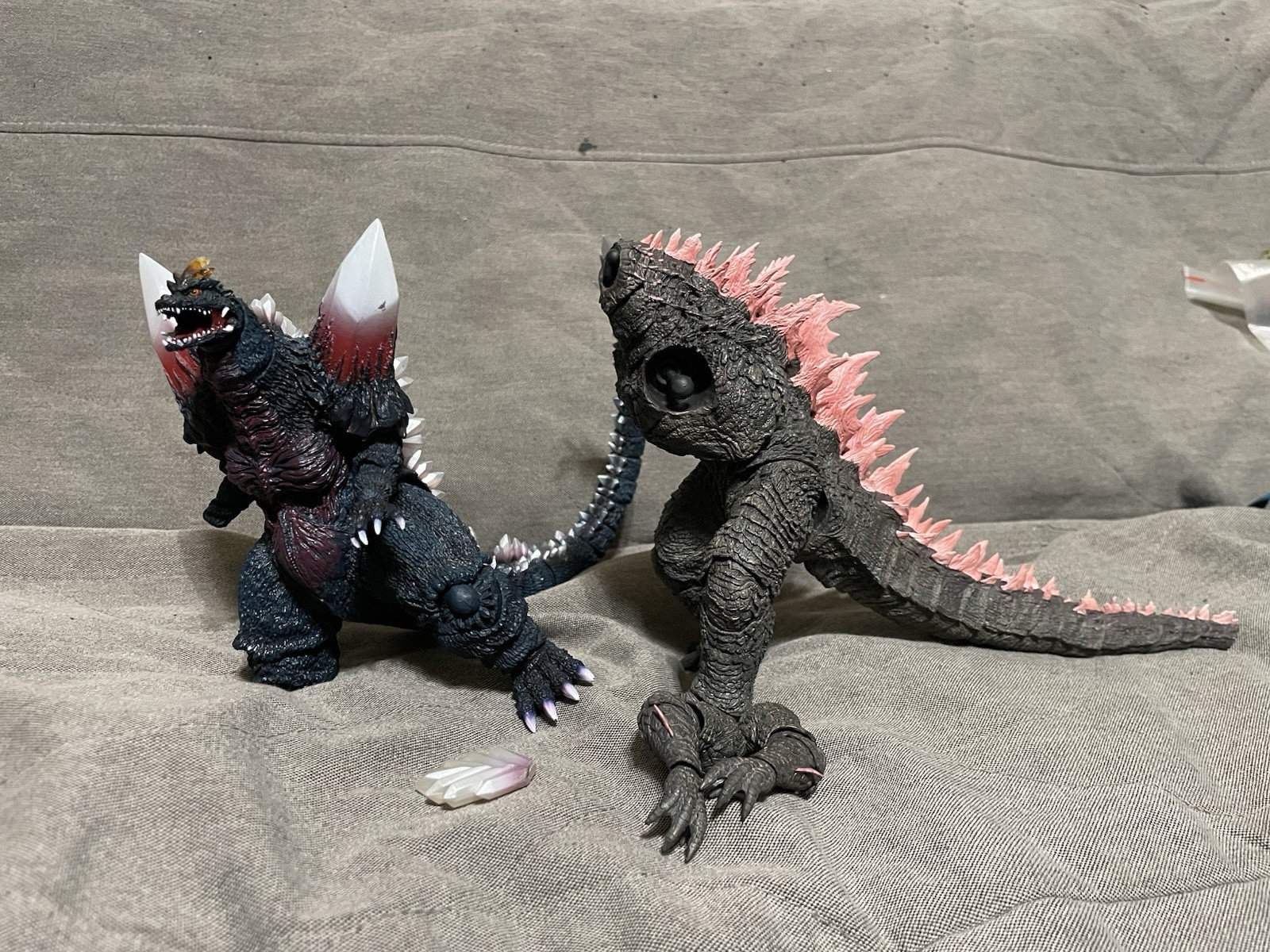S.h. Monsterarts space Godzilla and Hiya Toys Godzilla evolved