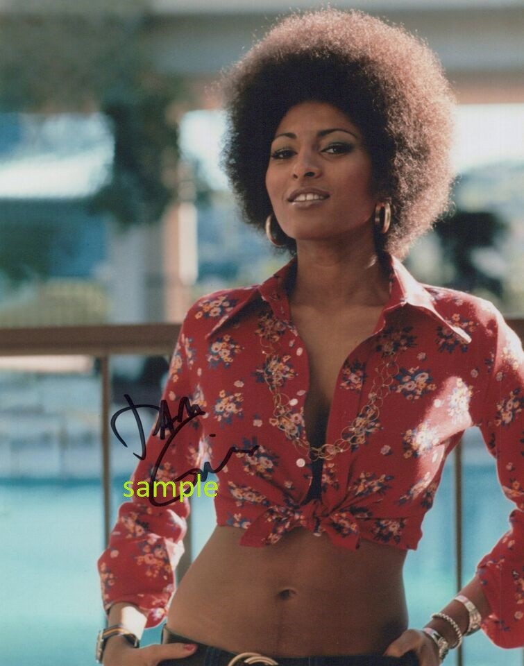 PAM GRIER #2 SIGNED AUTOGRAPHED 8X10 PHOTO REPRINT MAN CAVE CHRISTMAS GIFT