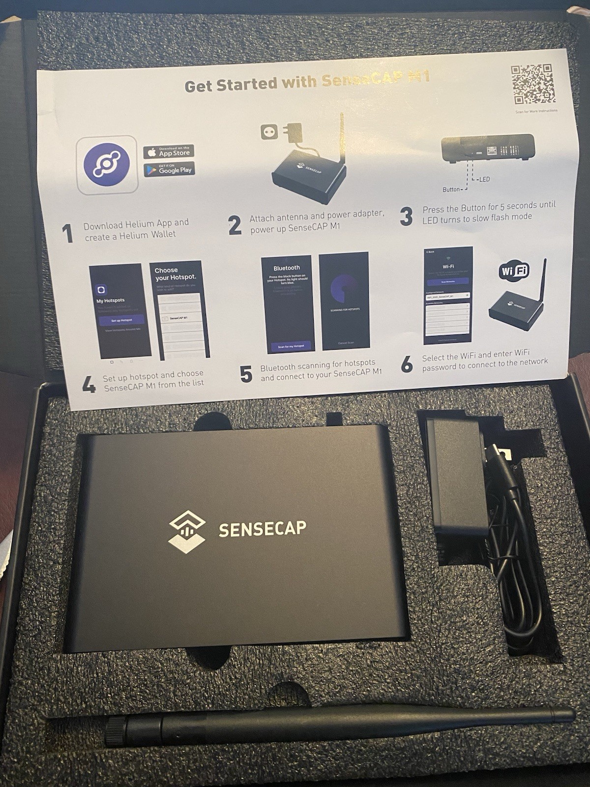 SenseCAP M1 LoRaWAN Indoor Gateway Helium Crypto Miner MI-2915