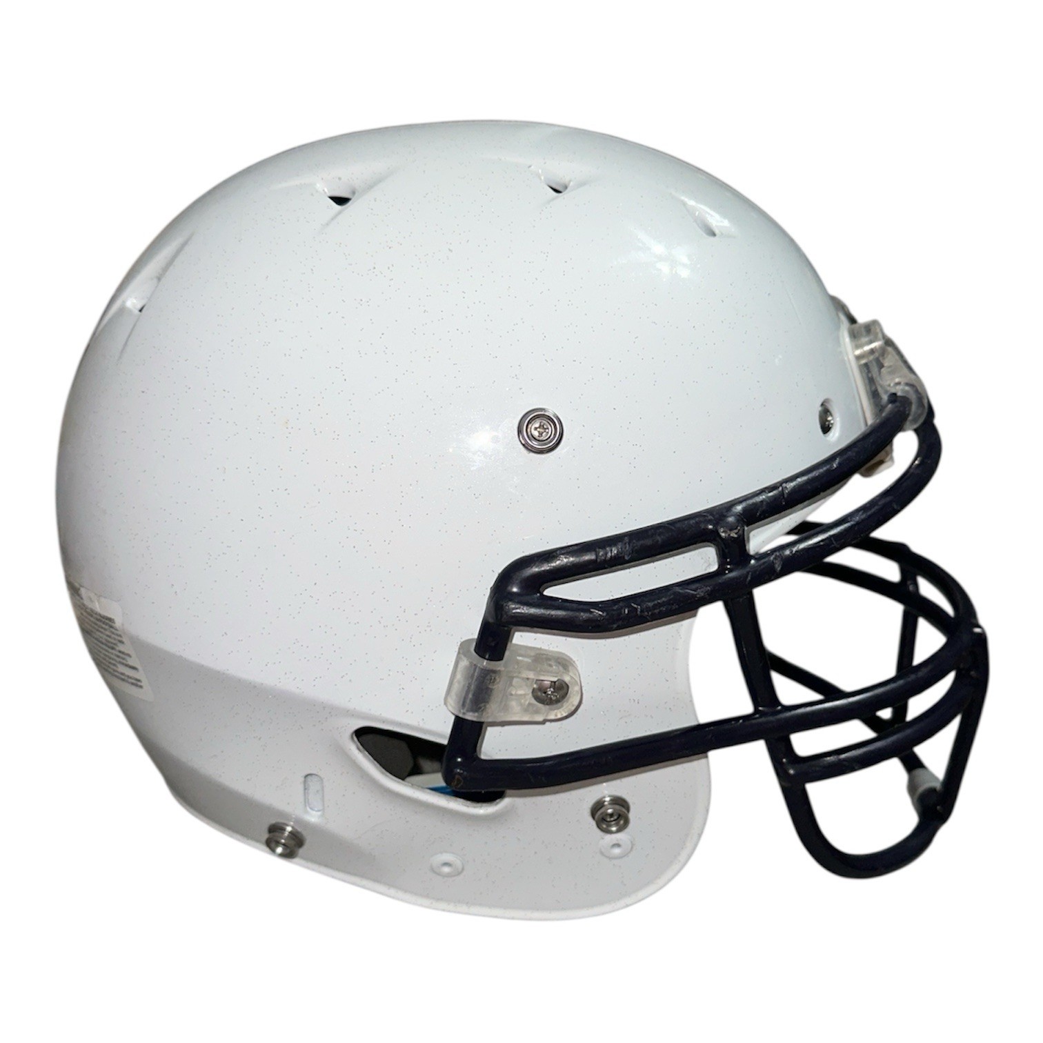 Riddell Youth Small White Glitter Schutt Recruit Hybrid Football Helmet