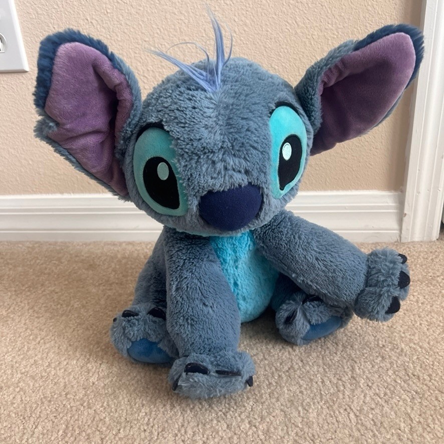Disney Lilo & Stitch Plush Stuffed Animal Blue Purple Alien 14 inch
