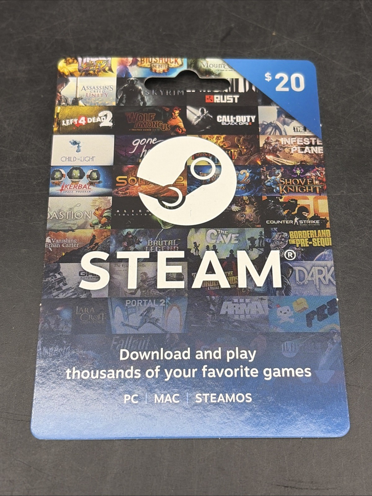 $20 Steam Gift Card Steam Wallet NEW Unused