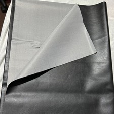 Faux leather 36 x 54 Vinyl Fabric BLACK smooth pleather WAVERLY Upholstery