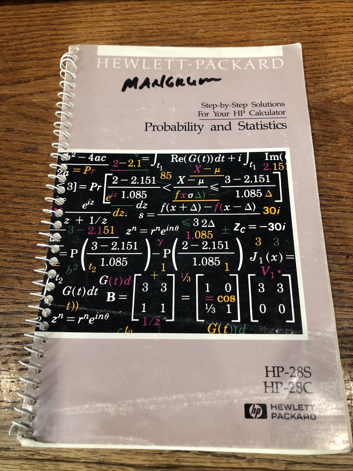 HP Probability And Statistics For Hp – 28S And HP – 28C Manual