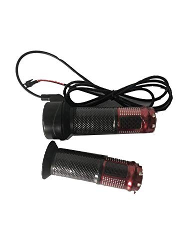 Style Universal Voltage Red Twist Throttle, 24V 36V 48V 3 Wire Twist Throttle 