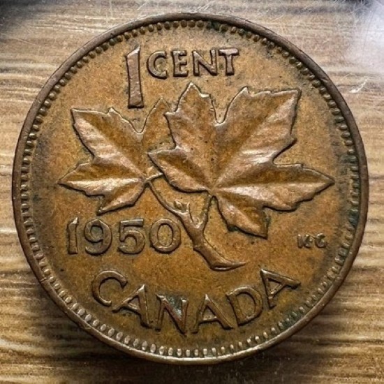 1950 Canada Cent - Actual Coin Shown - Free Shipping & Tracking INV#174