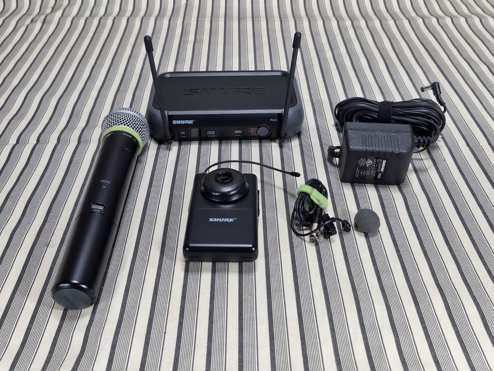 Shure PGX Wireless Mic System PGX4 PGX2 SM58 PGX1 Lavalier J6 As-Is Untested