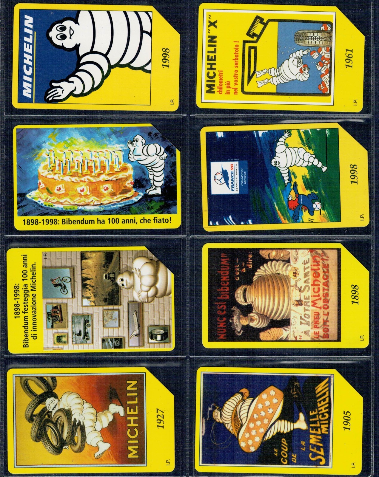 GIAN - Theme Series "MICHELIN" 8 Used Magnetic Cards