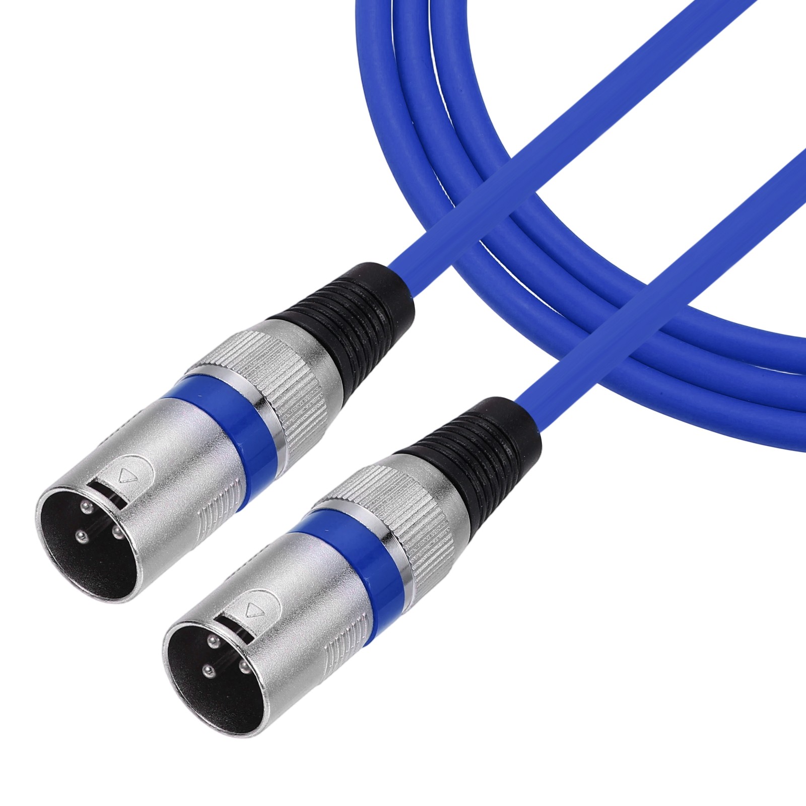 3ft 3 Pin XLR Male to Male Mic Cable XLR Audio Professional Adapter, Blue