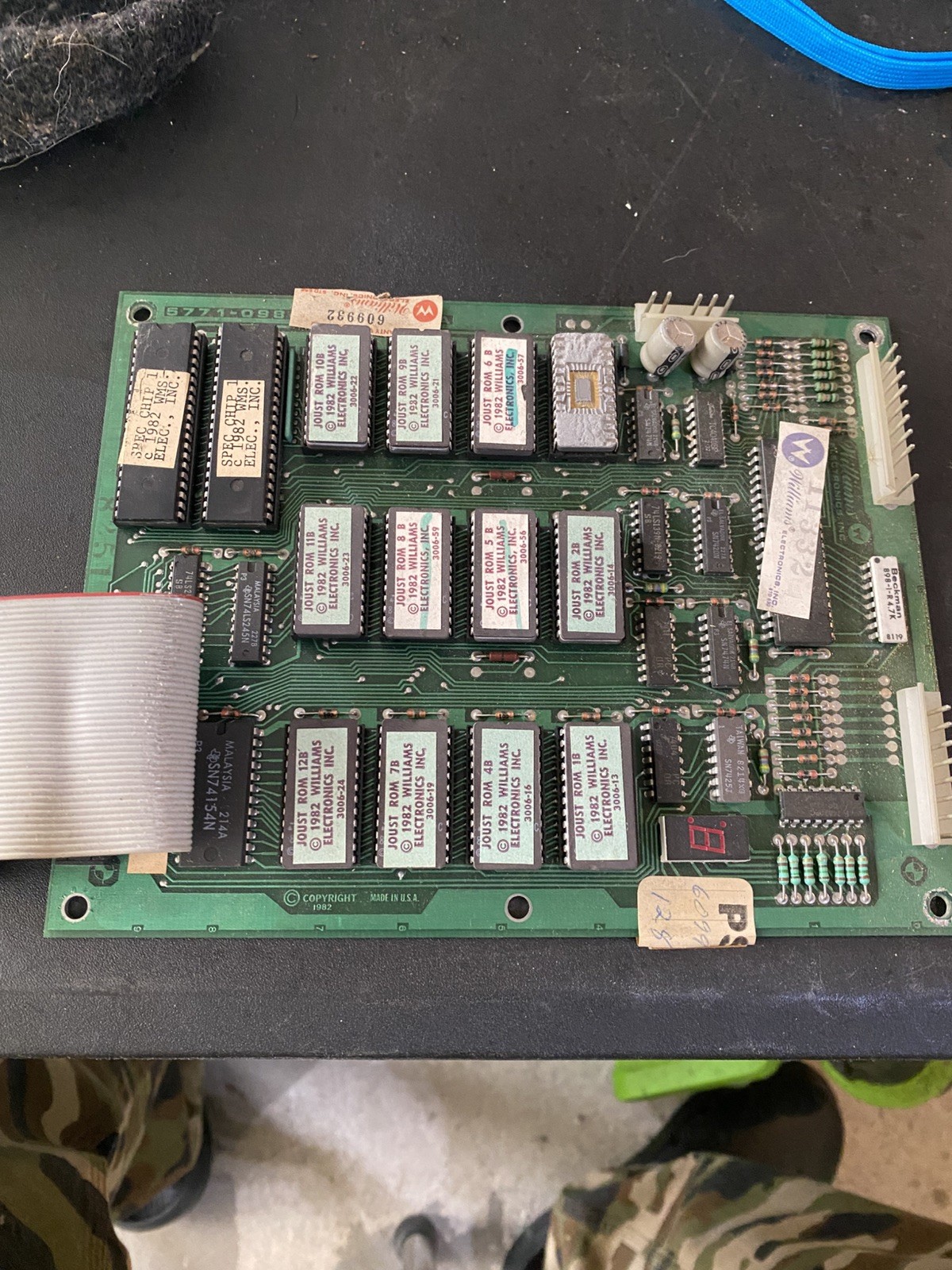 William's Joust ROM Board for arcade game tested not working 