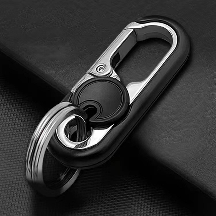 Men Creative Metal Black Blue Key Chain Ring Keyfob Car Keyring Keychain Gift