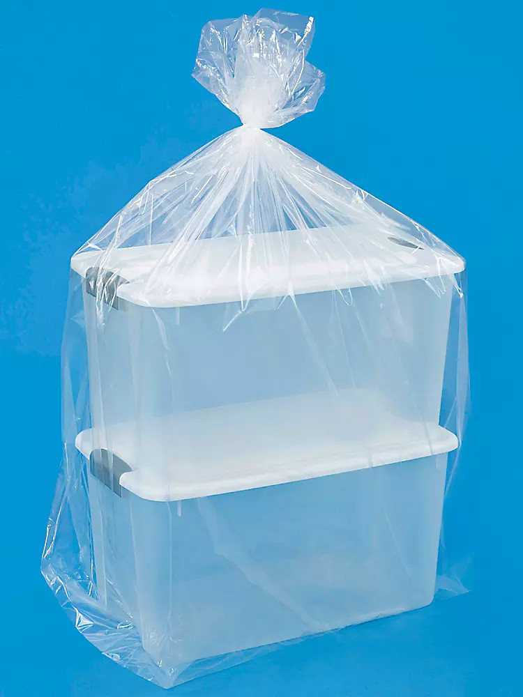 Pack of 100 28 x 24 x 60" 2 Mil Gusseted Poly Bags